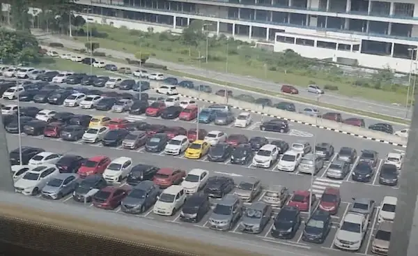 Park-and-ride lot of Cyberjaya Utara MRT station